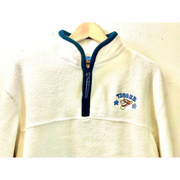 Vintage Tigger White 3/4 Zip Fleece SZ M Pooh 100 Acre Collection Jerry Leigh - Picture 3 of 10
